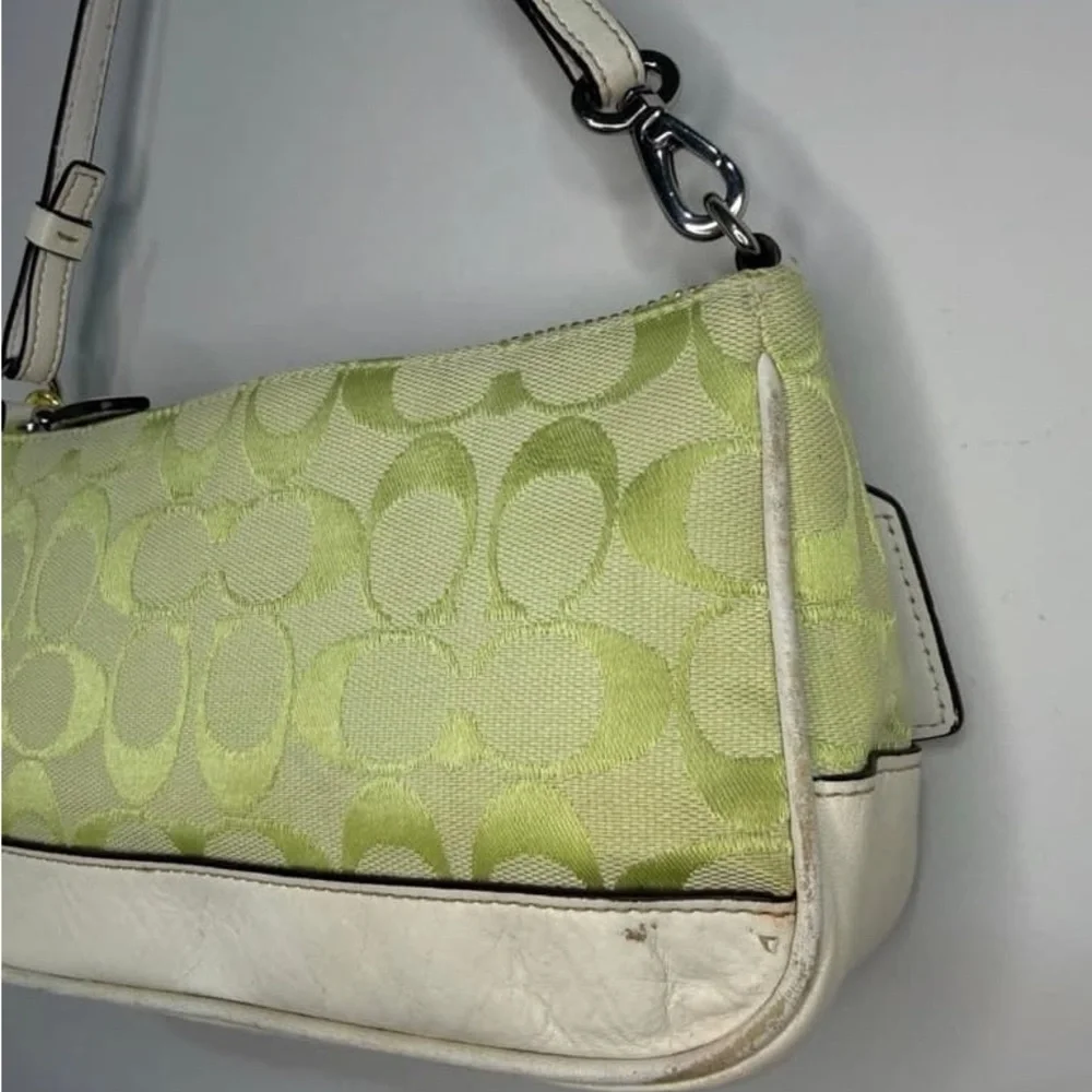 Coach Lime Green Demi Shoulder Bag 6094. Y2K - Picture 3 of 9
